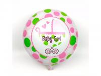 №11393 fed_ Шарик круг Baby Girl Коляска No2 розовый 45*45 см)