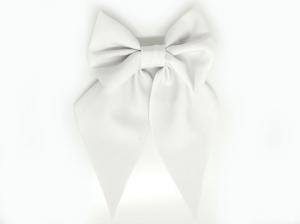 №2308 Бант платок креп.корот.молочн.13х24см