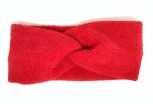 №2950 Повязка ангора-норка червона 25х10см