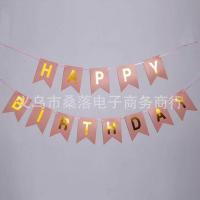 №30091 fed_Напис Happy Birthday персик.папір