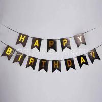 №30095 fed_Напис Happy Birthday чорний папір