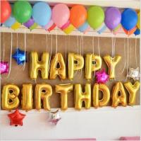№30110 fed_Золото Happy Birthday 13літер 40см