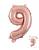 №30165 fed_Цифра 9 розове золото 80см Jason Balloons