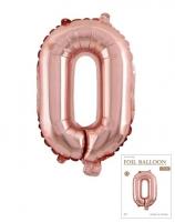 №30166 fed_Цифра 0 розове золото 80см Jason Balloons