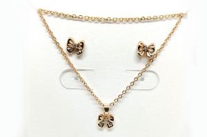 №30844 Сережки і ланц.XuPing золото 44х0.1см
