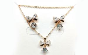 №30846 Сережки і ланц.XuPing золото 44х0.1см