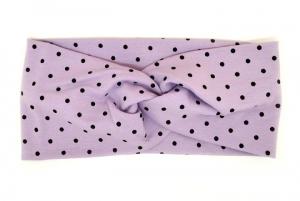 №3095 Повязка трикотаж краплі бузок 21х9см