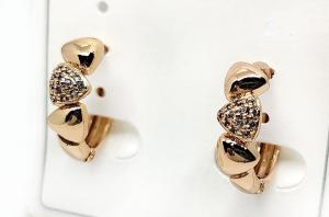№30977 Сережки XuPing золото 1.4см