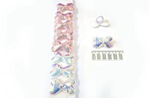 №3278 Резинки бантик ромашка 10шт 6см