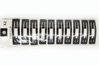 №3619 Заколка тік-так прямок чорна 6.8см