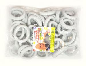 №3746 Резинка нейлон люрекс белая 50-ка Д-4.2см