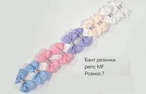 №4559 Бант репс заколка мікс MF 10шт 7см