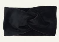 №8043 Повязка плюш (спорт-велюр) черная 21х11см