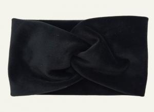№8043 Повязка плюш (спорт-велюр) черная 21х11см