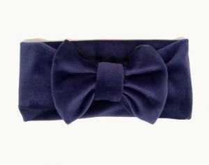 №8044 Повязка спорт-велюр бант фиолет.21х9см