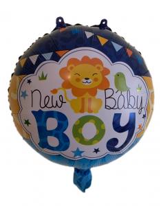 №30123 fed_New Шар круг New Baby Boy синій 45см